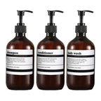 Amber PET Refillable Pump Bottles (500 ml)