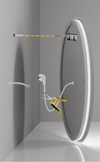 Anti-Fog 3-Color LED Round Mirror (Frameless)