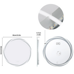 Anti-Fog 3-Color LED Round Mirror (Frameless)