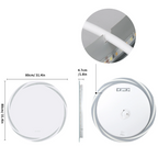 Anti-Fog 3-Color LED Round Mirror (Frameless)