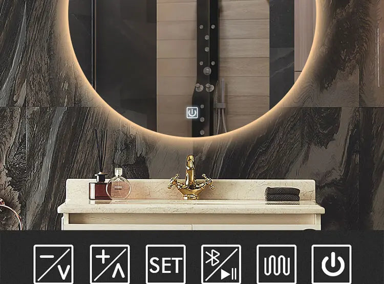 Anti-Fog Adjustable LED Bathroom Mirror (Touch Sensor)