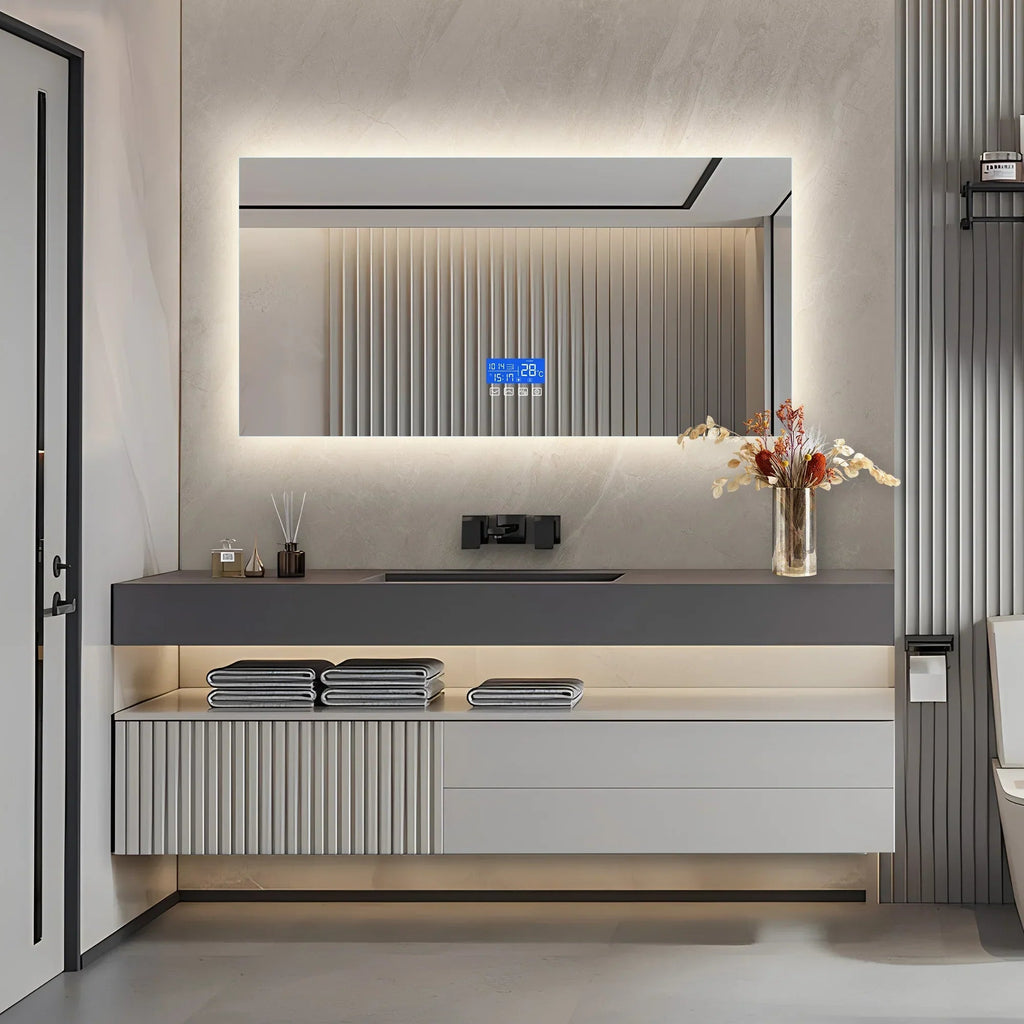 Anti-Fog Dimmable LED Bathroom Mirror (24 x 48 in)