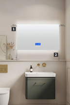 Anti-Fog Dimmable LED Bathroom Mirror (24 x 48 in)