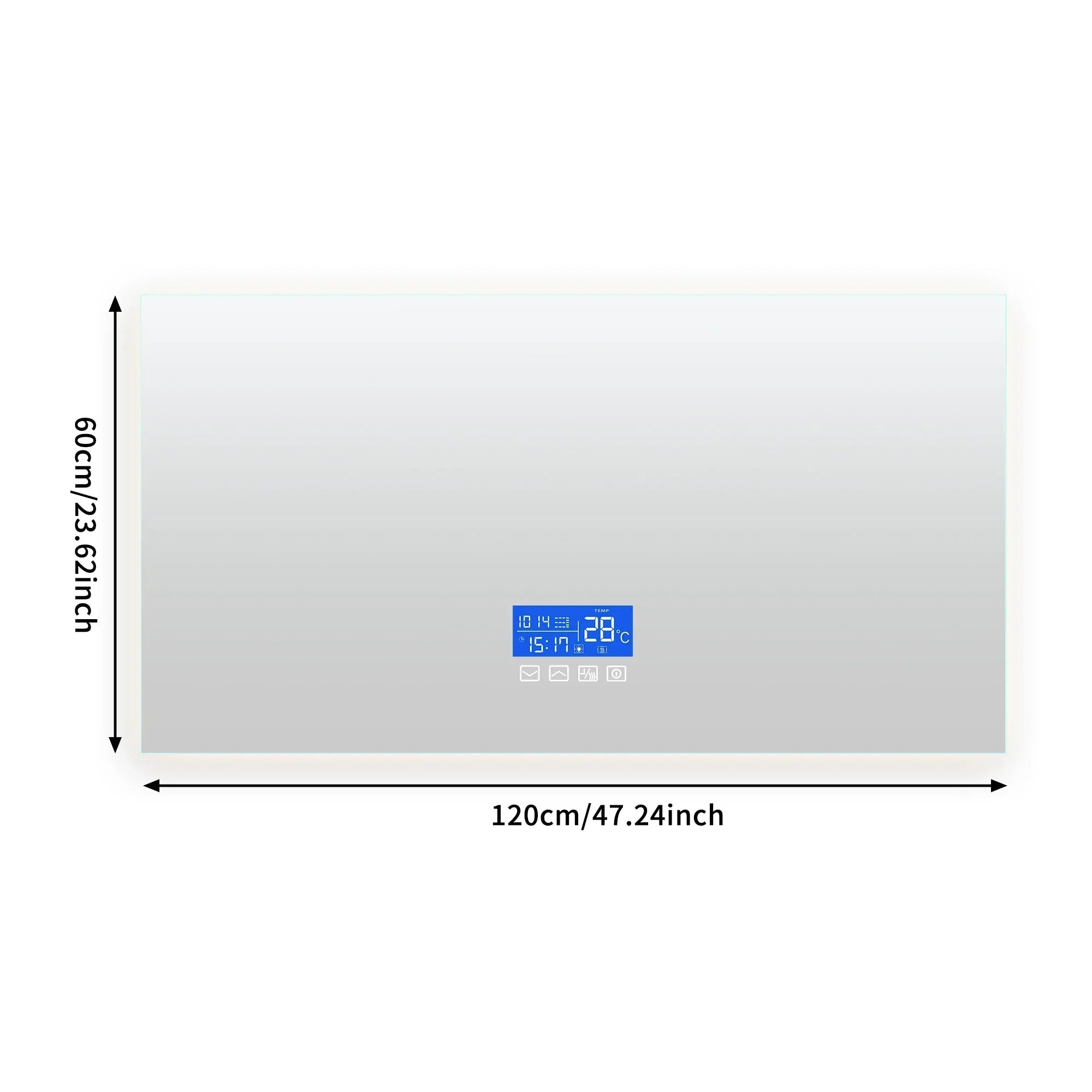 Anti-Fog Dimmable LED Bathroom Mirror (24 x 48 in)