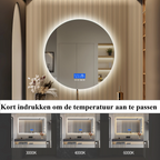 Anti-Fog Dimmable LED Vanity Mirror (24-Inch Round)