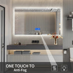 Anti-Fog Touch Dimmable LED Bathroom Mirror (24 x 32 in)