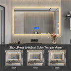 Anti-Fog Touch Dimmable LED Bathroom Mirror (24 x 32 in)