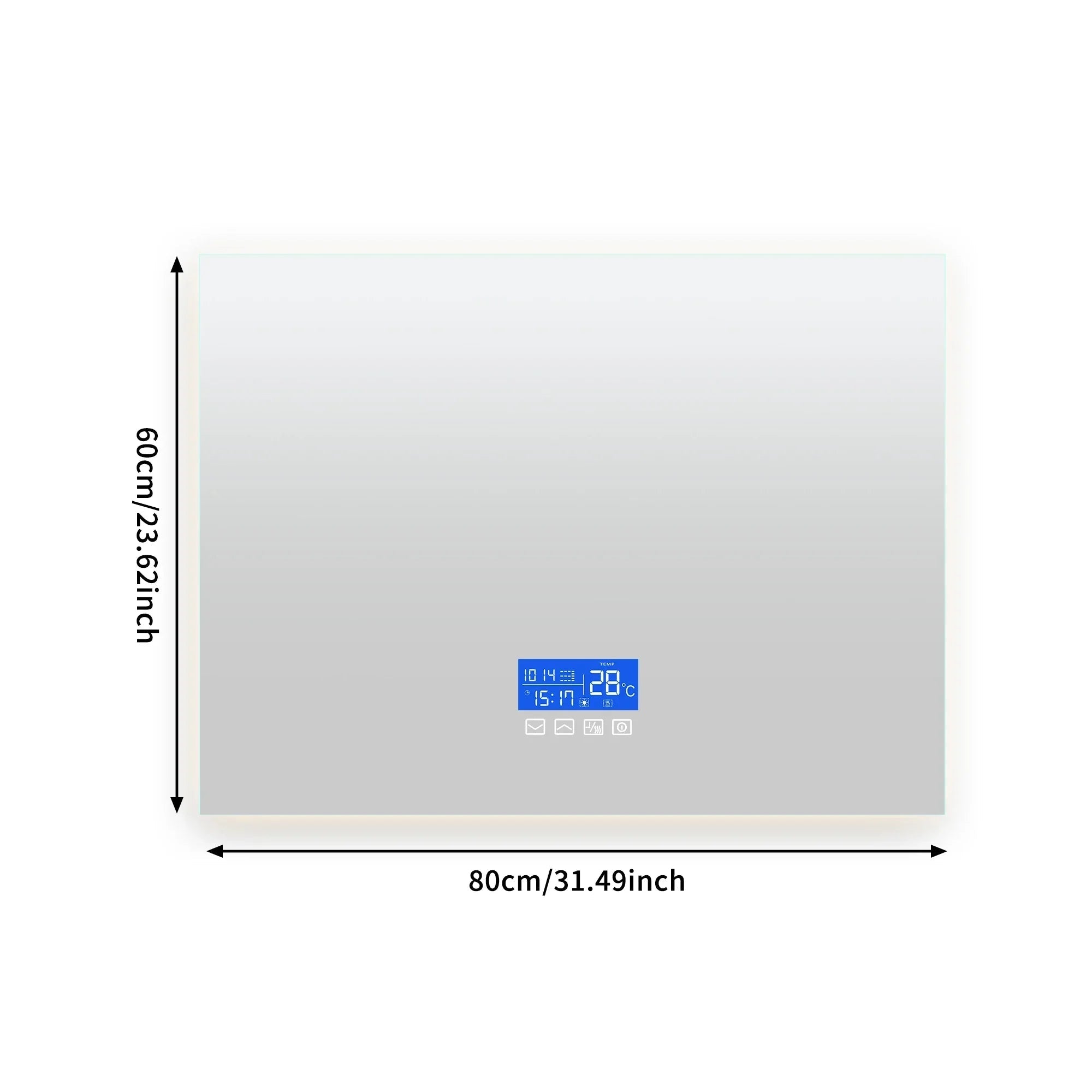 Anti-Fog Touch Dimmable LED Bathroom Mirror (24 x 32 in)