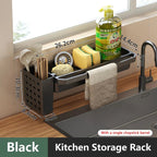 Anti-Slip & Ventilated ABS Sink Organizer (Freestanding Or Edge-Mount)