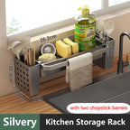 Anti-Slip & Ventilated ABS Sink Organizer (Freestanding Or Edge-Mount)
