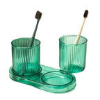 Anti-Tip Colorful Rinse Cup & Toothbrush Holder