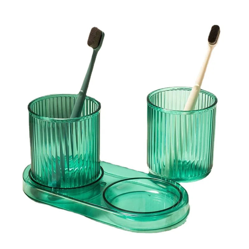 Anti-Tip Colorful Rinse Cup & Toothbrush Holder