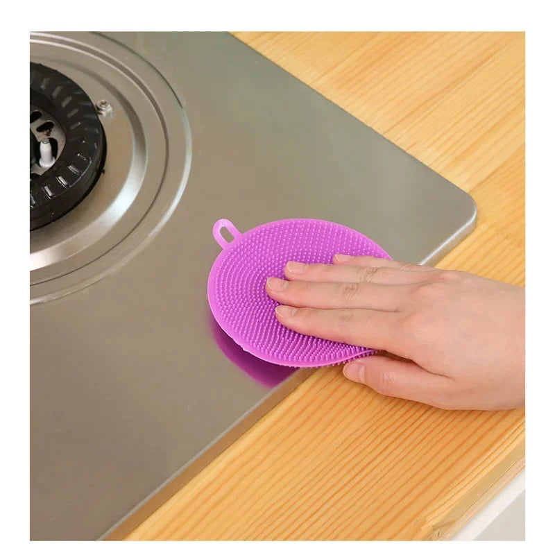 Antibacterial Non-Scratch Silicone Dish Brush