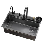 Antibacterial Stainless Steel Single-Basin Kitchen Sink (With Faucet & Soap Dispenser)