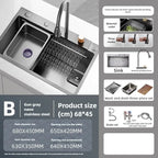 Antibacterial Stainless Steel Single-Basin Kitchen Sink (With Faucet & Soap Dispenser)