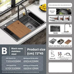 Antibacterial Stainless Steel Single-Basin Kitchen Sink (With Faucet & Soap Dispenser)