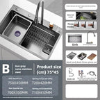 Antibacterial Stainless Steel Single-Basin Kitchen Sink (With Faucet & Soap Dispenser)