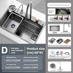 Antibacterial Stainless Steel Single-Basin Kitchen Sink (With Faucet & Soap Dispenser)