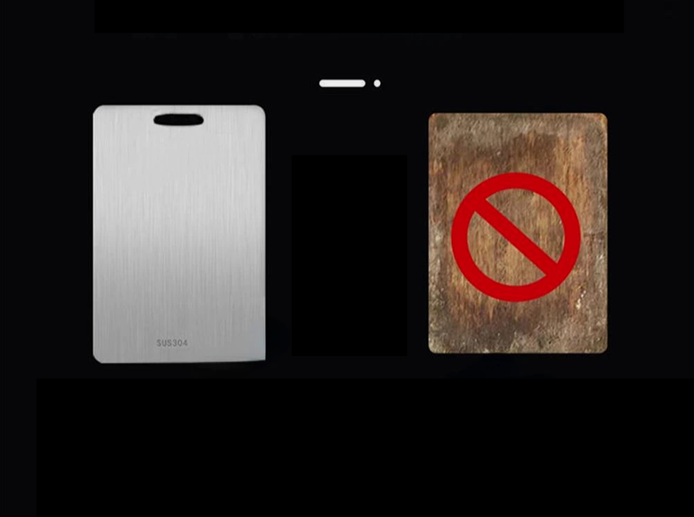 Antibacterial Titanium-Coated 316 Stainless Steel Cutting Board (Double-Sided)