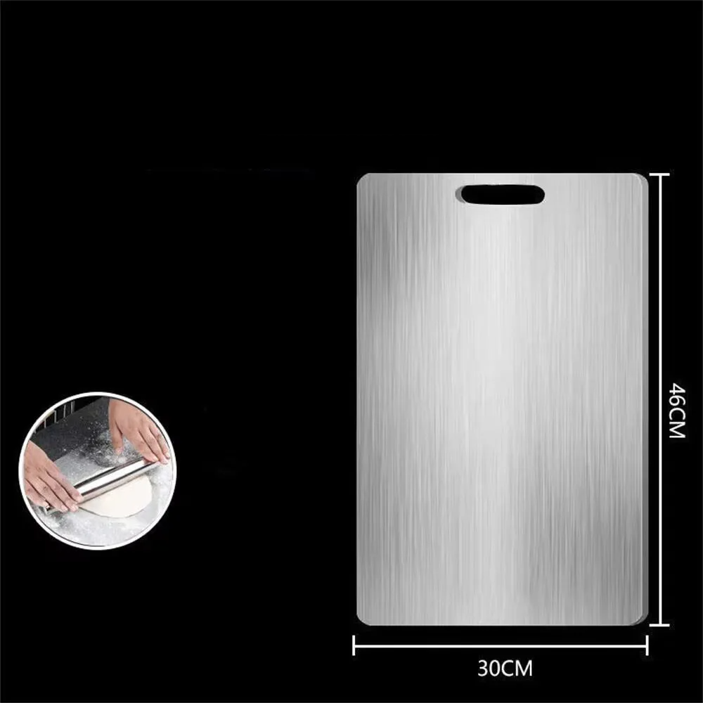Antibacterial Titanium-Coated 316 Stainless Steel Cutting Board (Double-Sided)