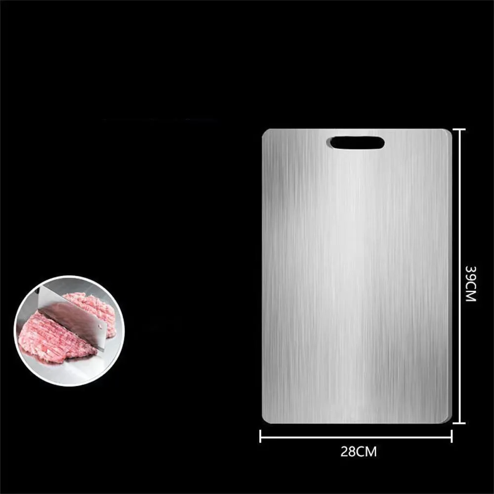 Antibacterial Titanium-Coated 316 Stainless Steel Cutting Board (Double-Sided)