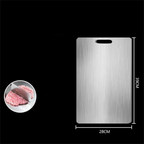 Antibacterial Titanium-Coated 316 Stainless Steel Cutting Board (Double-Sided)