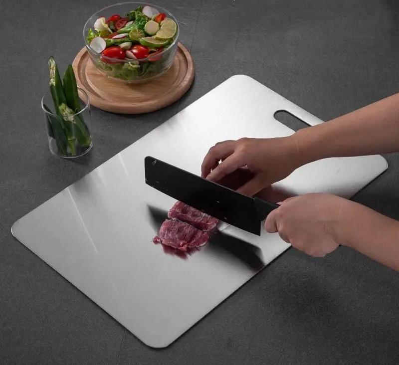 Antibacterial Titanium-Coated 316 Stainless Steel Cutting Board (Double-Sided)