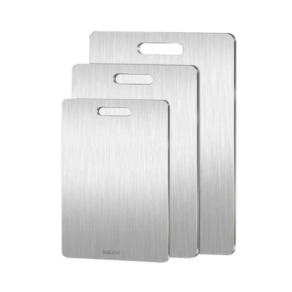 Antibacterial Titanium-Coated 316 Stainless Steel Cutting Board (Double-Sided)