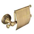 Antique Black Forged-Iron-Inspired Wall-Mounted Toilet Paper Holder (Screws Included)