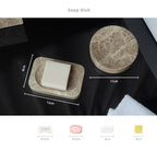 Authentic Emperador Light Marble Bathroom Accessory Set (7-Piece)