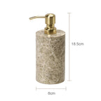 Authentic Emperador Light Marble Bathroom Accessory Set (7-Piece)