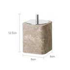 Authentic Emperador Light Marble Bathroom Accessory Set (7-Piece)