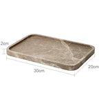 Authentic Emperador Light Marble Bathroom Accessory Set (7-Piece)