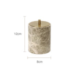 Authentic Emperador Light Marble Bathroom Accessory Set (7-Piece)
