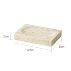Authentic Travertine Marble Bathroom Accessory Set (4-Piece)