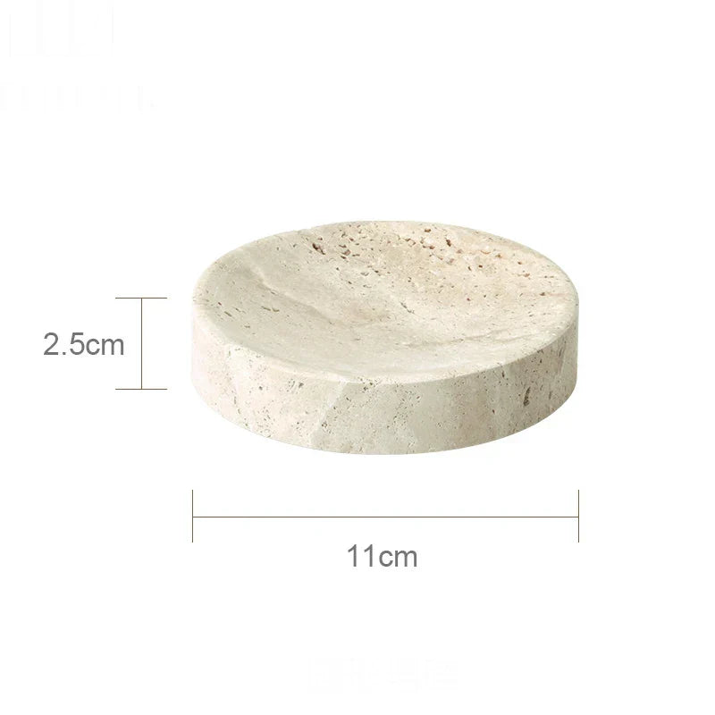 Authentic Travertine Marble Bathroom Accessory Set (4-Piece)