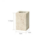 Authentic Travertine Marble Bathroom Accessory Set (4-Piece)