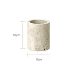 Authentic Travertine Marble Bathroom Accessory Set (4-Piece)
