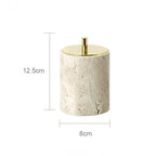 Authentic Travertine Marble Bathroom Accessory Set (4-Piece)