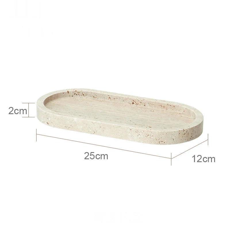 Authentic Travertine Marble Bathroom Accessory Set (4-Piece)