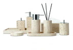 Authentic Travertine Marble Bathroom Accessory Set (4-Piece)