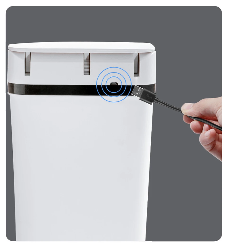Automatic Motion Sensor Odor-Resistant Trash Can (12L)