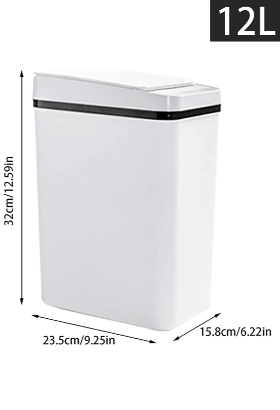 Automatic Motion Sensor Odor-Resistant Trash Can (12L)