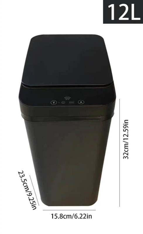 Automatic Motion Sensor Odor-Resistant Trash Can (12L)