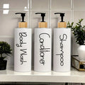 BPA-Free Bamboo Pump Dispenser Set (3-Pack)