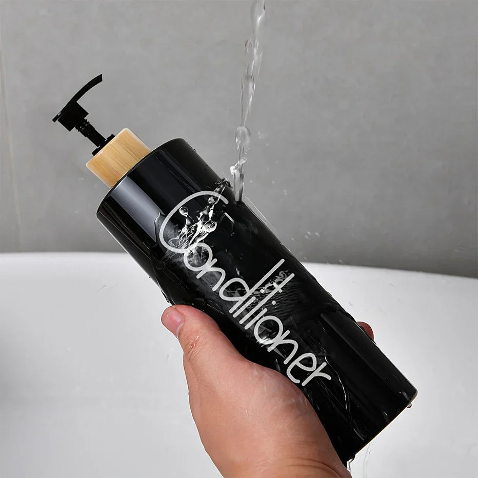 BPA-Free Bamboo Pump Dispenser Set (3-Pack)