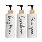 BPA-Free Bamboo Pump Dispenser Set (3-Pack)
