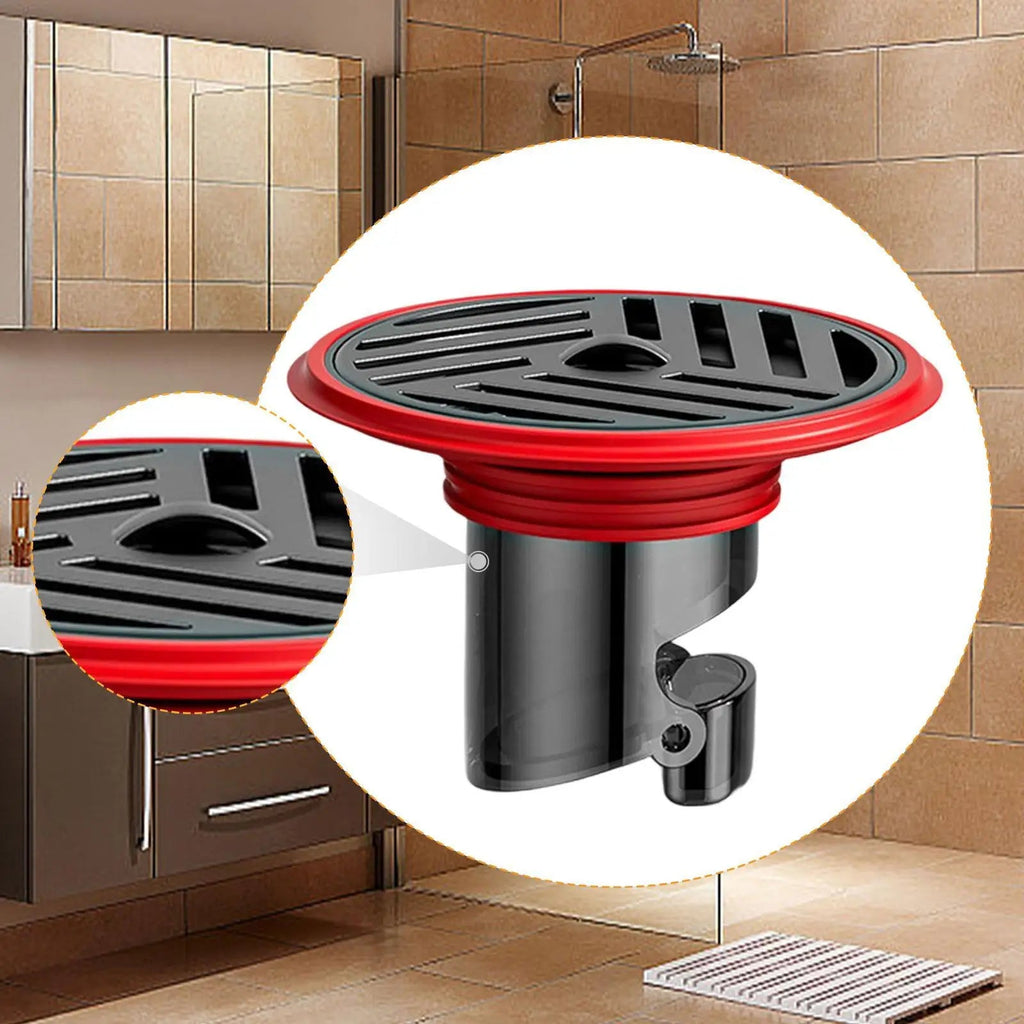 Backflow-Preventing Stainless Steel & Silicone Floor Drain (Tool-Free Installation)