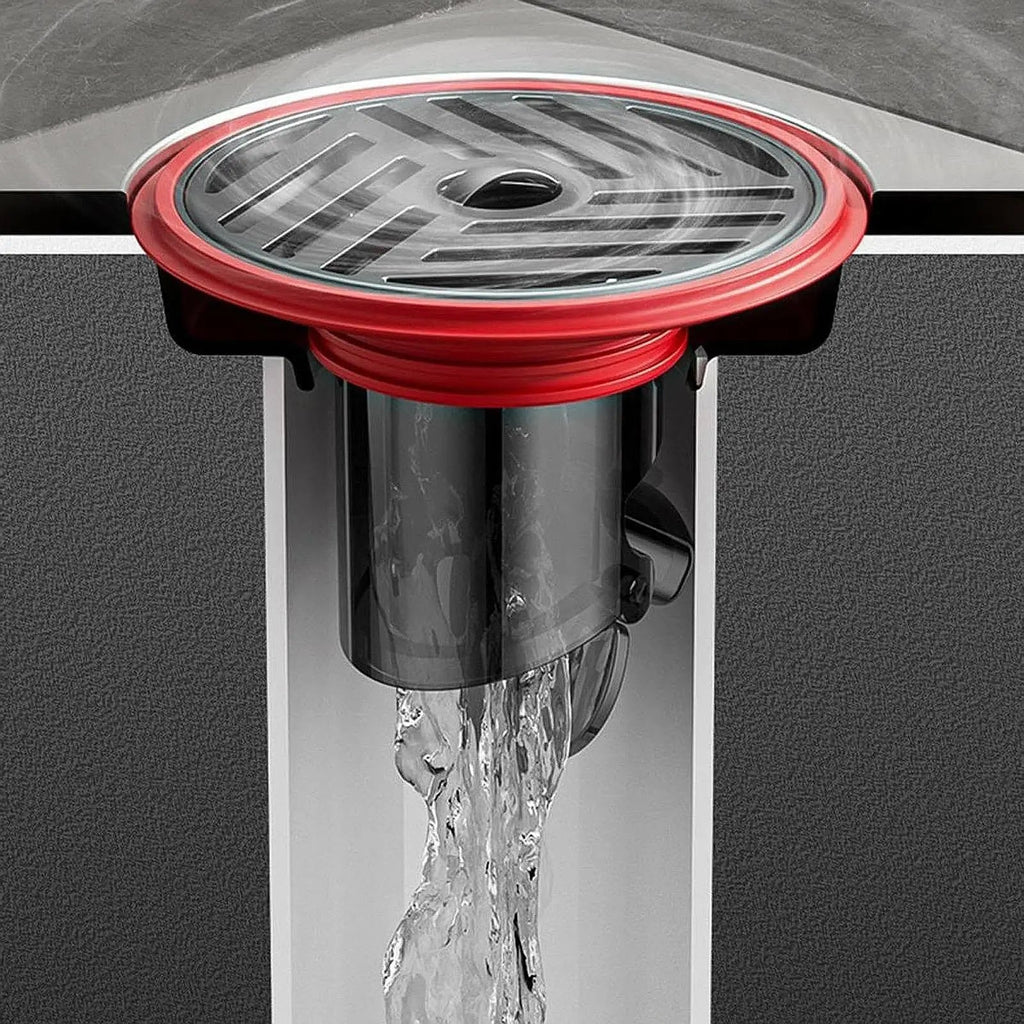 Backflow-Preventing Stainless Steel & Silicone Floor Drain (Tool-Free Installation)
