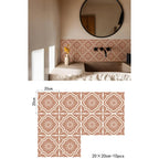 Bohemian Terracotta Self-Adhesive Tile Stickers (Set of 10)